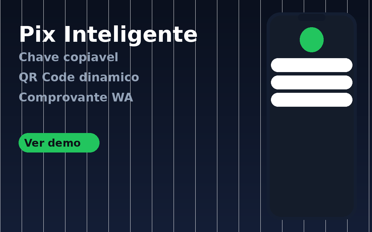 Módulo Pix inteligente com QR Code